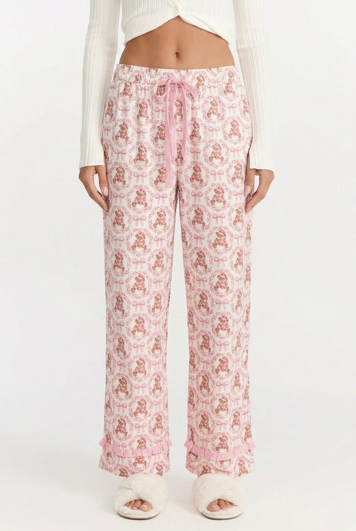 Bear & Bow Satin Pajama Pants - Large