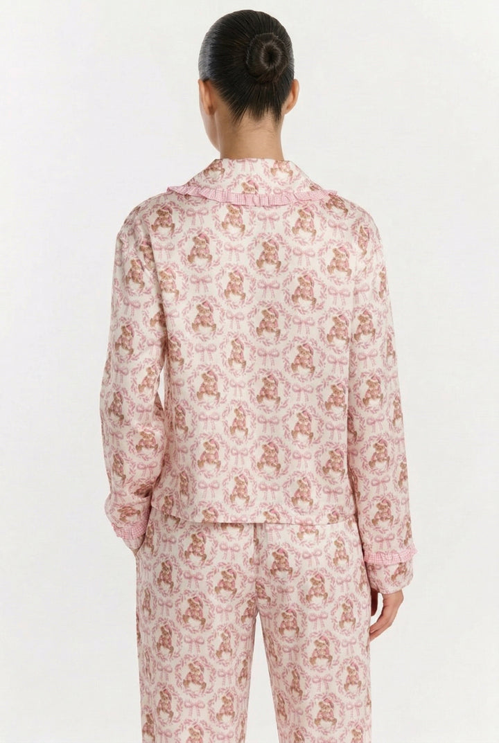 Bear & Bow Satin Pajama Top