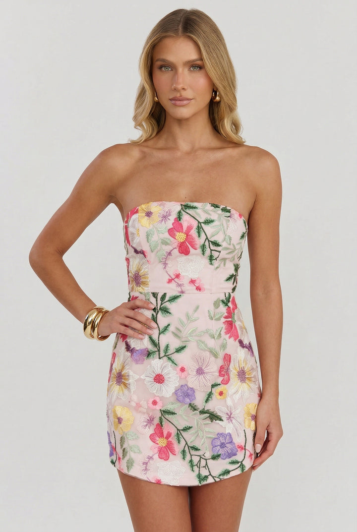 Birthday in Positano Floral Mini Dress