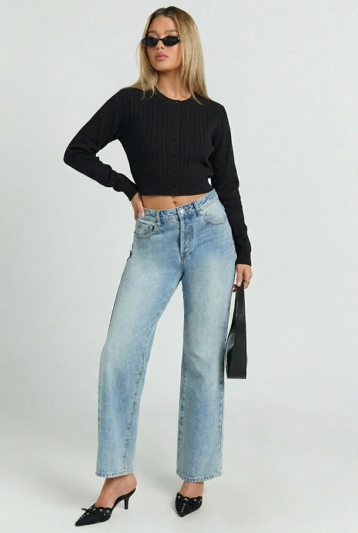 Everyday Button Front Knit Cardigan