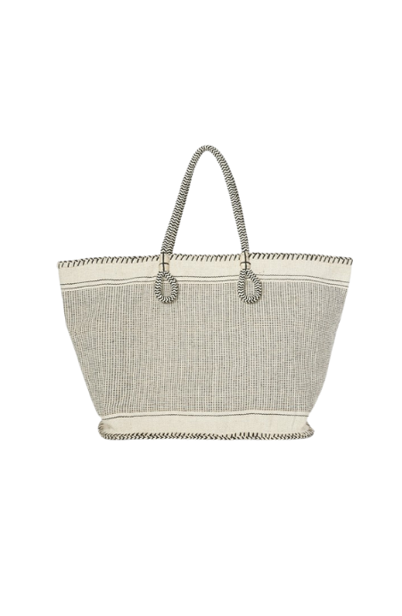 Coastal Voyage Large Cotton Woven Tote Bag