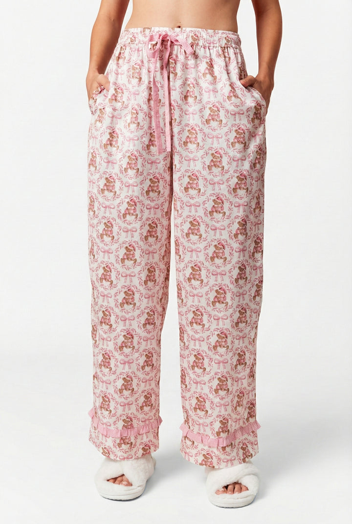Bear & Bow Satin Pajama Pants