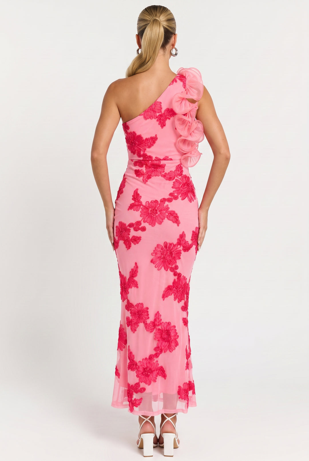 Bougainvillea One Shoulder Maxi Dress
