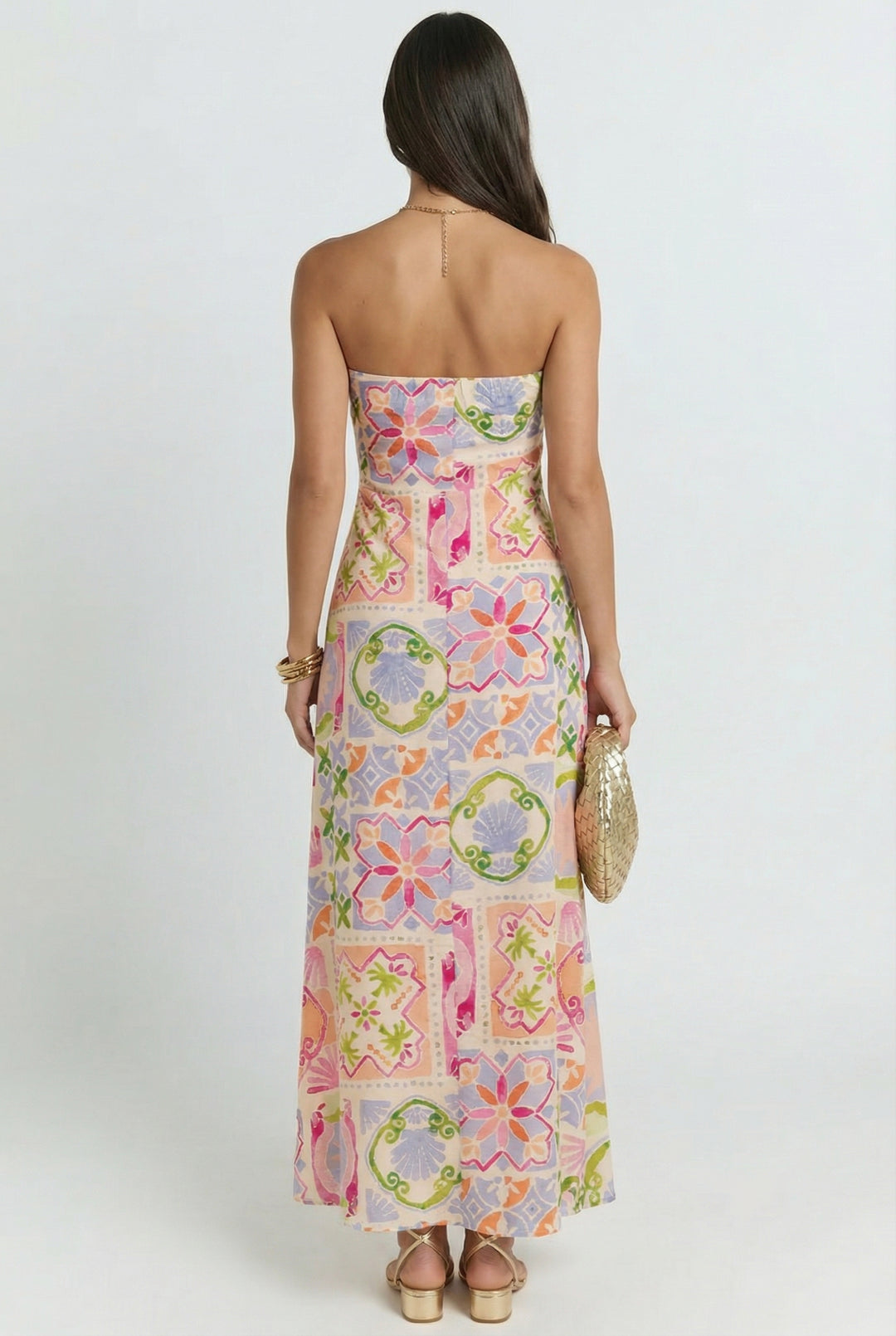 Dolce Coastal Tile Maxi Dress