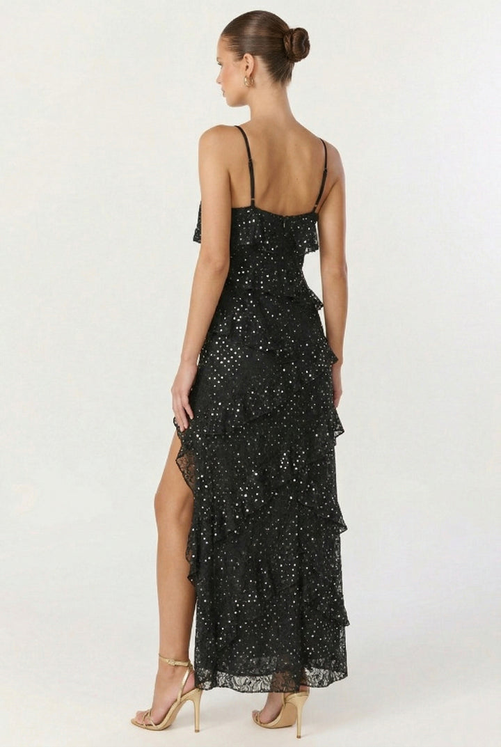 Celestelle Sequin Tiered Maxi Dress