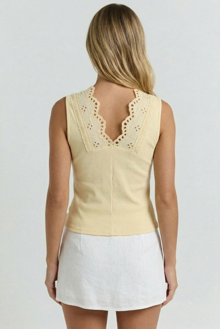 Corner Stand Lace Top