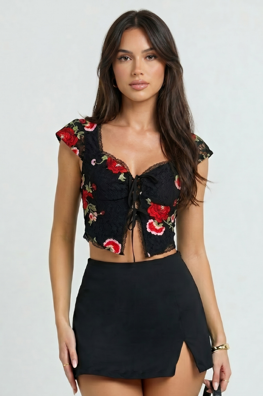 Courtyard Floral Lace Top