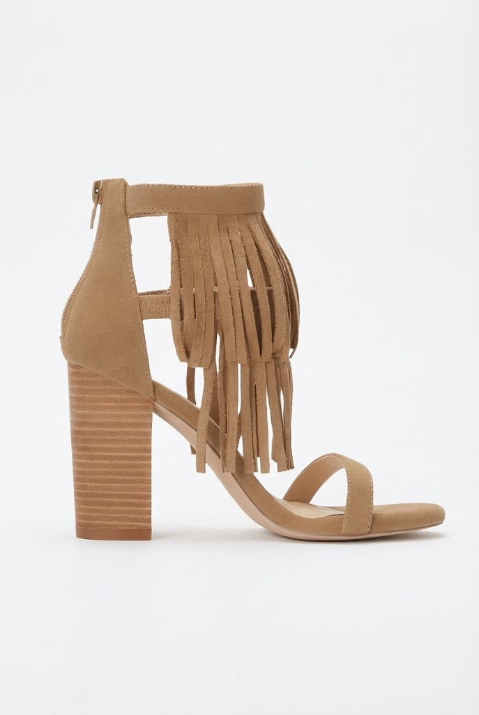 Camila Layered Fringe Heel