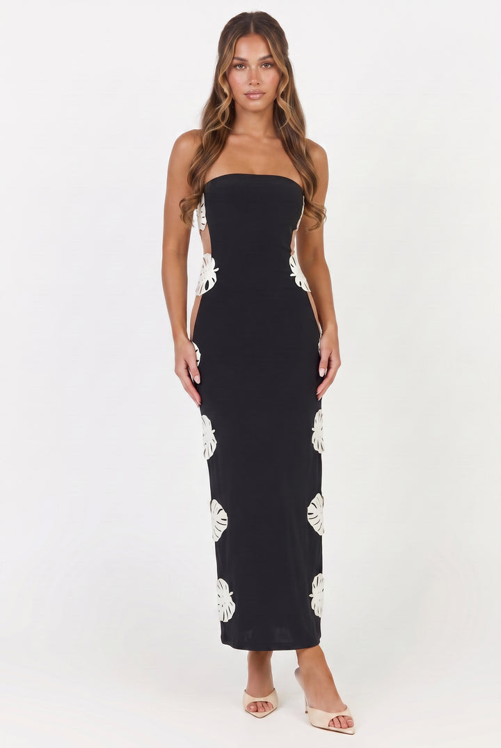 Canouan Palm Panel Maxi Dress