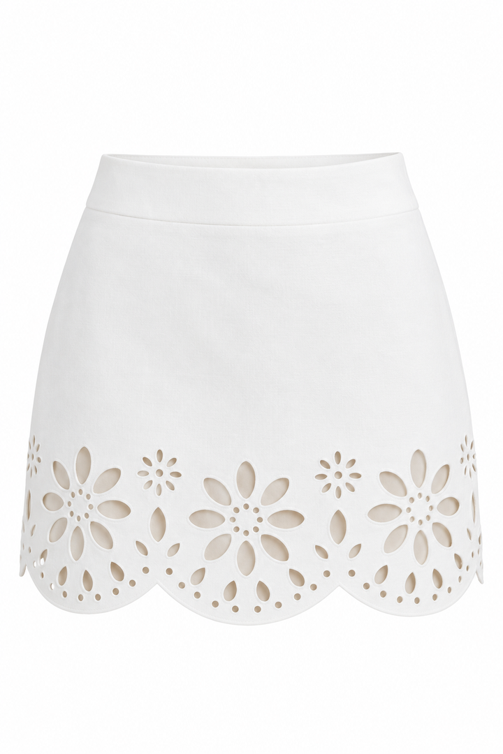Carousel Afternoon Scallop Mini Skirt