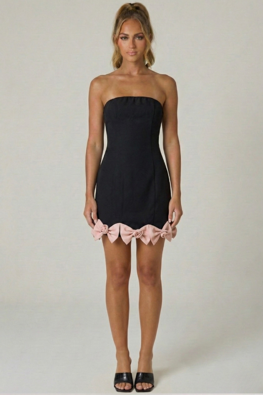 Center Stage Bow Mini Dress