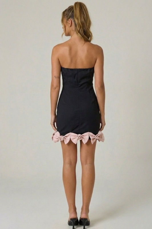 Center Stage Bow Mini Dress