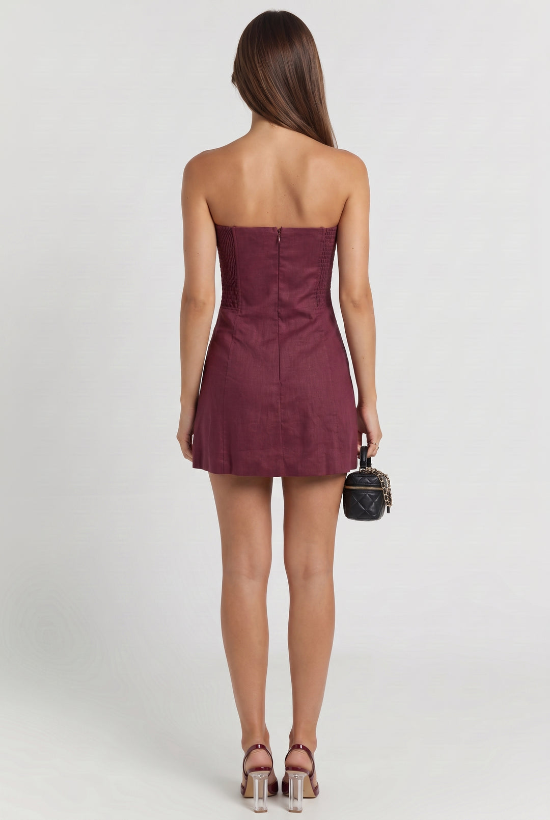 City Socialite Linen Mini Dress