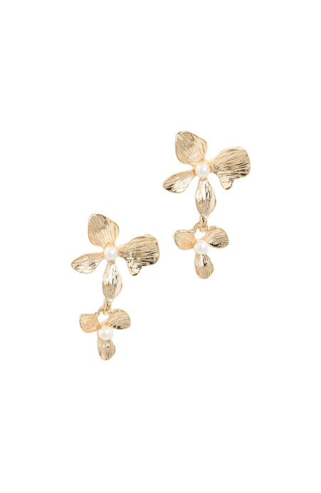 SHASHI Apana Flower Pearl Earrings