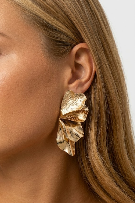 Draped Petal Earrings