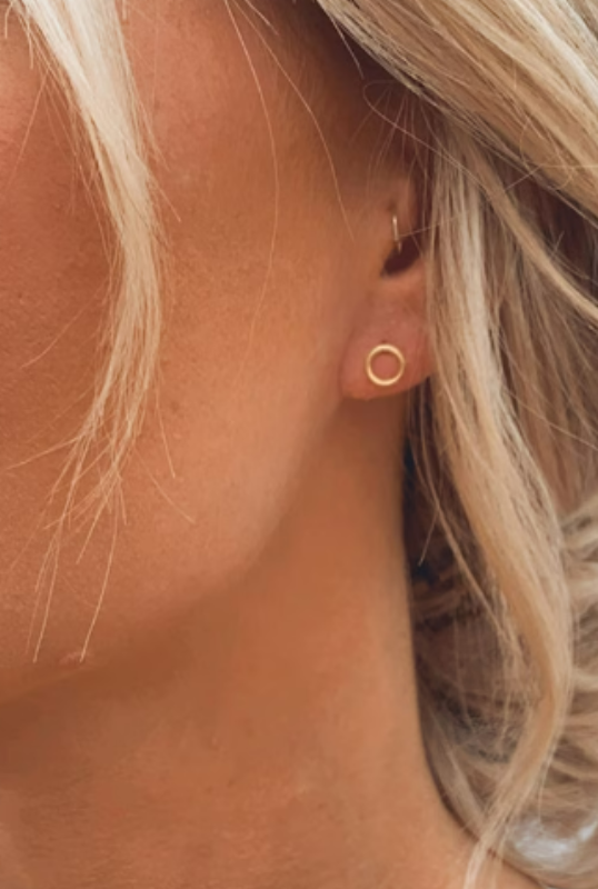 Circle Post Minimalist Earrings