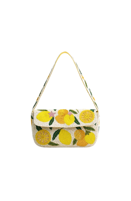 Make Lemonade Woven Shoulder Bag