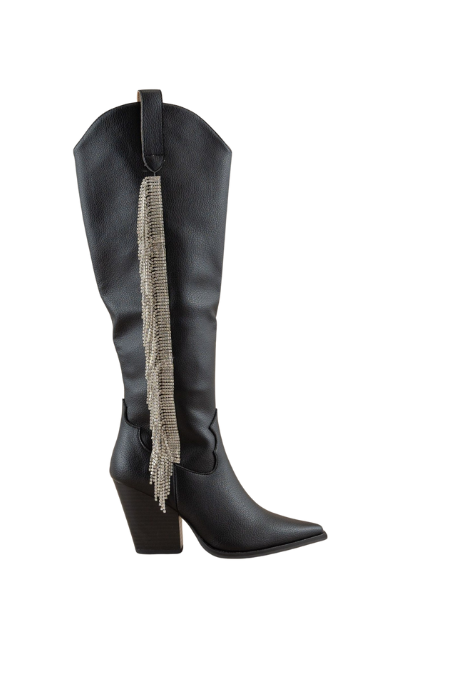 Bellatrix Rhinestone Fringe Western Boots