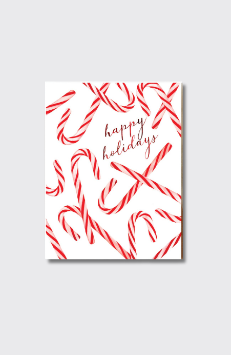 Candy Canes Greetings Card