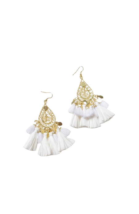 Teardrop Tassel Earrings