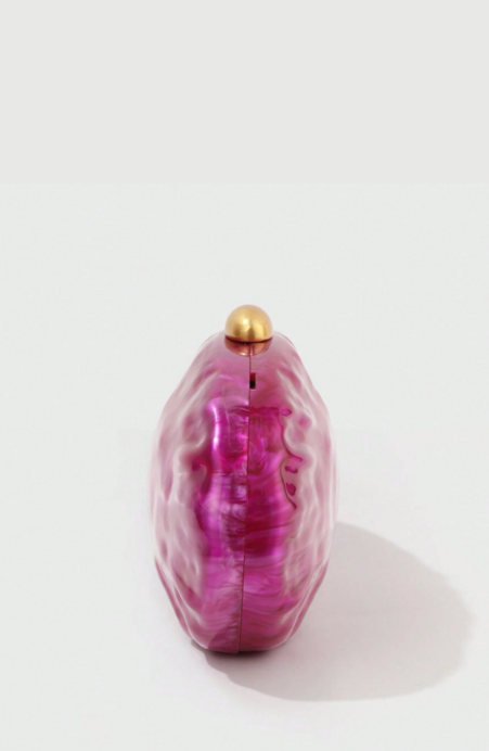 Veloria Marbled Oval Clutch