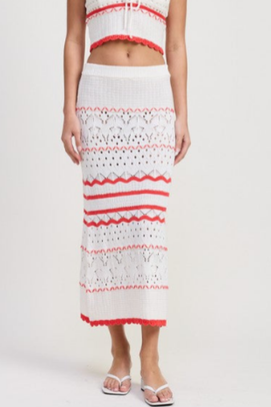 Seaside Story Crochet Maxi Skirt
