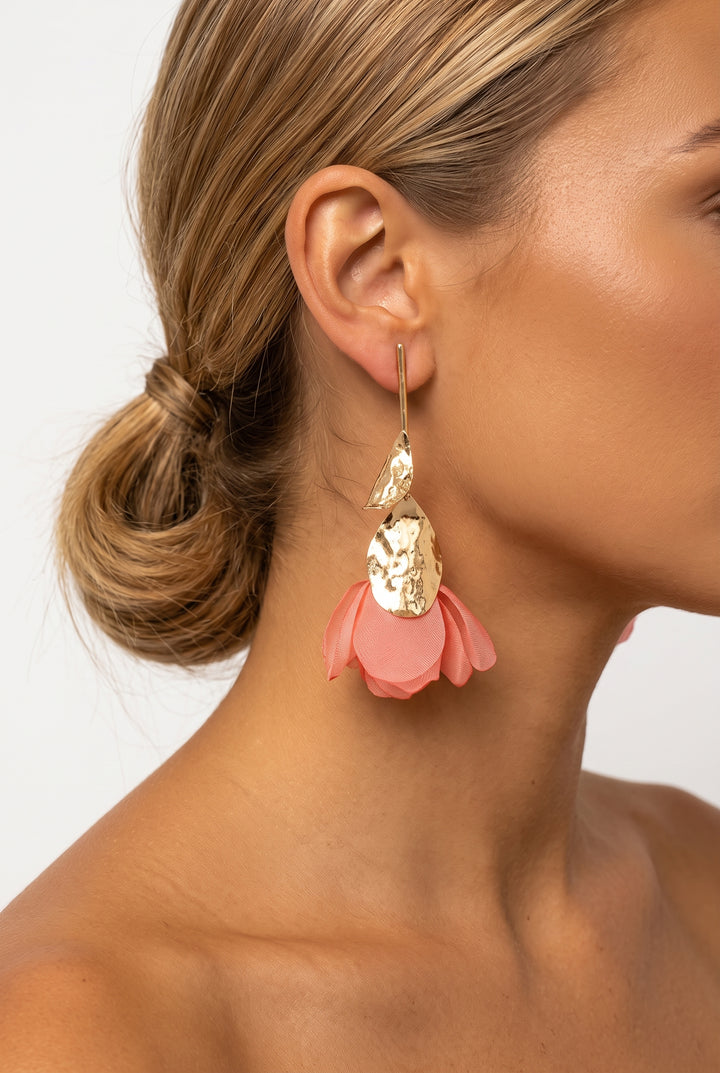 Coralie Gold Flower Earrings