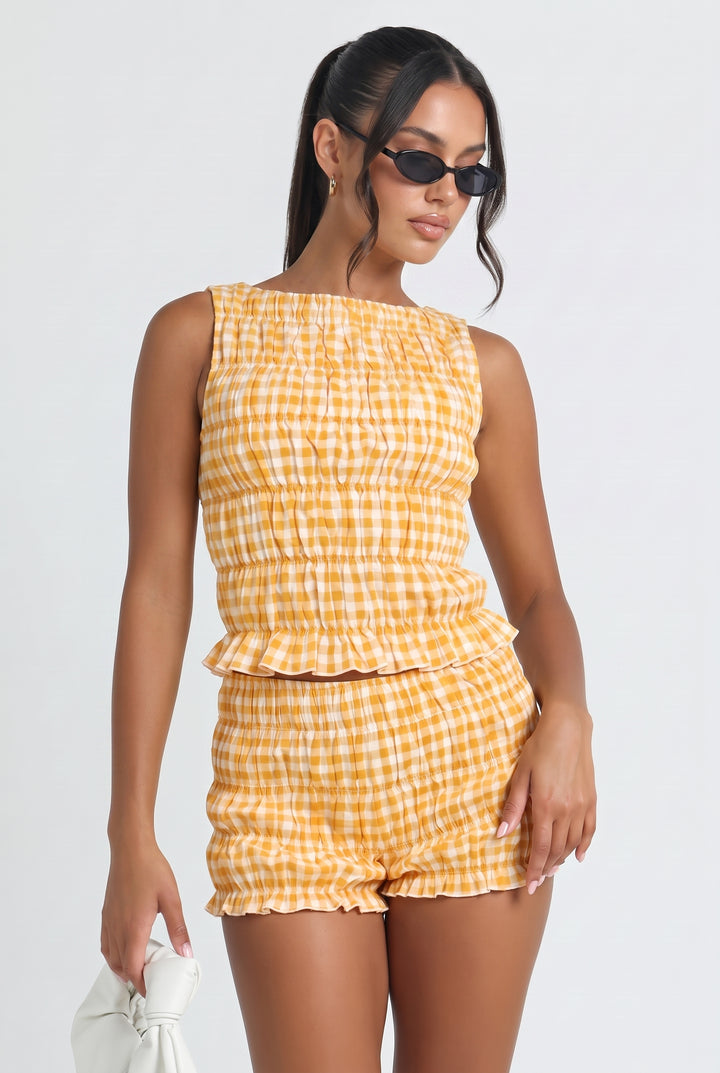 Creamsicle Gingham Top