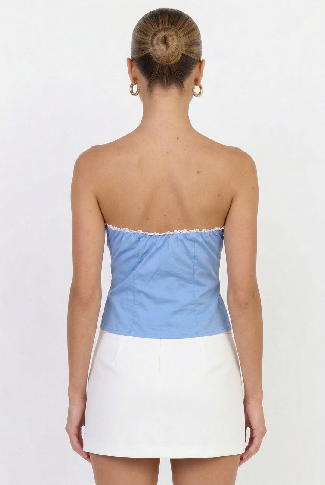 Delmare Button Front Tube Top