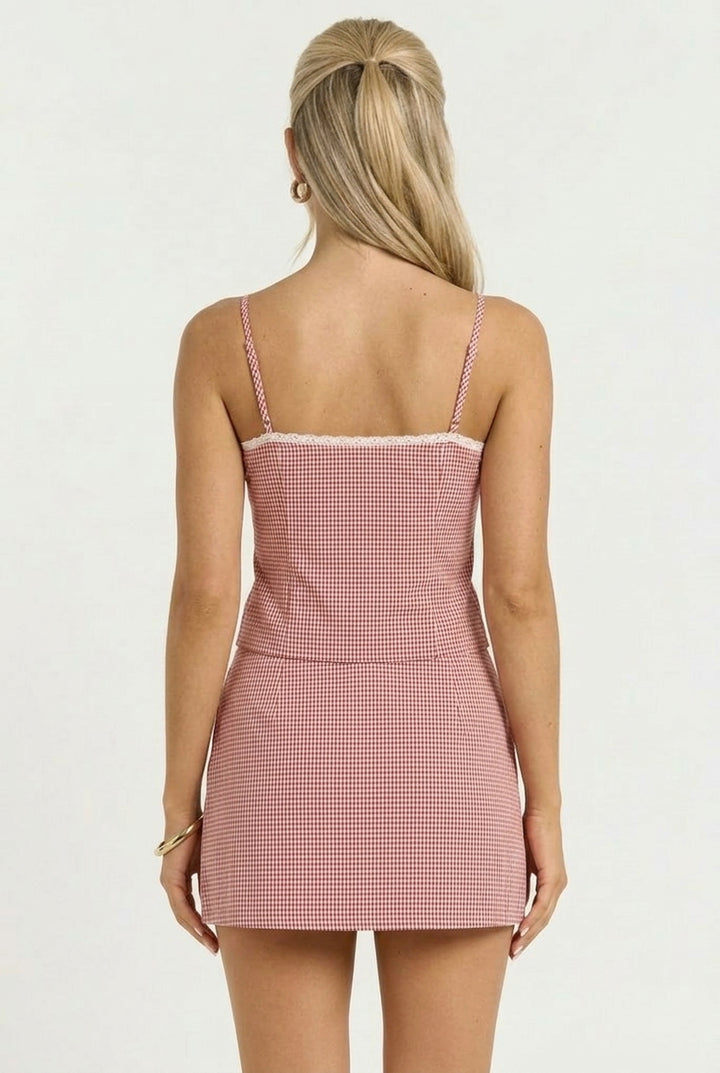 Diner Booth Date Wrap Mini Skirt