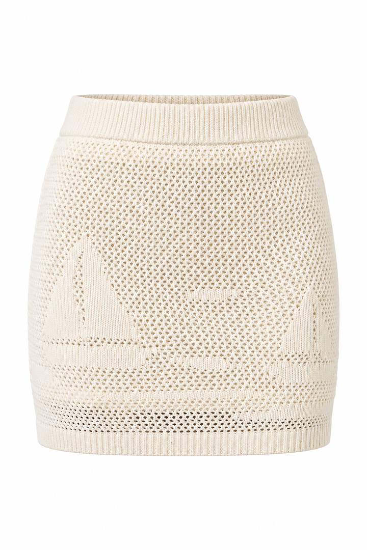 Docked &amp; Unbothered Crochet Mini Skirt