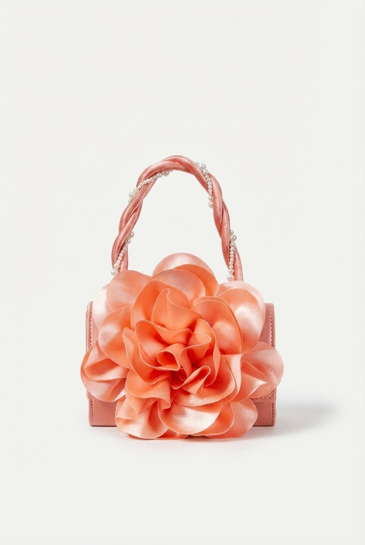 Fiora Bloom Coral Top Handle Bag