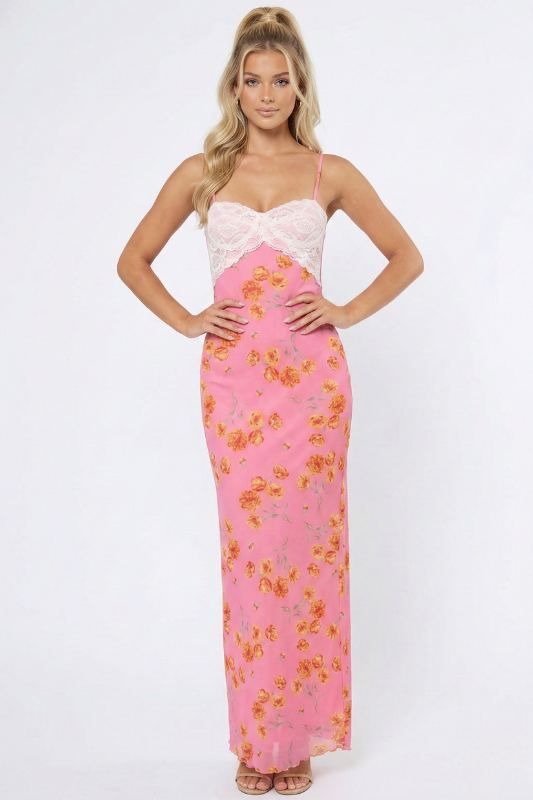 Floral Fantasy Lace Maxi Dress