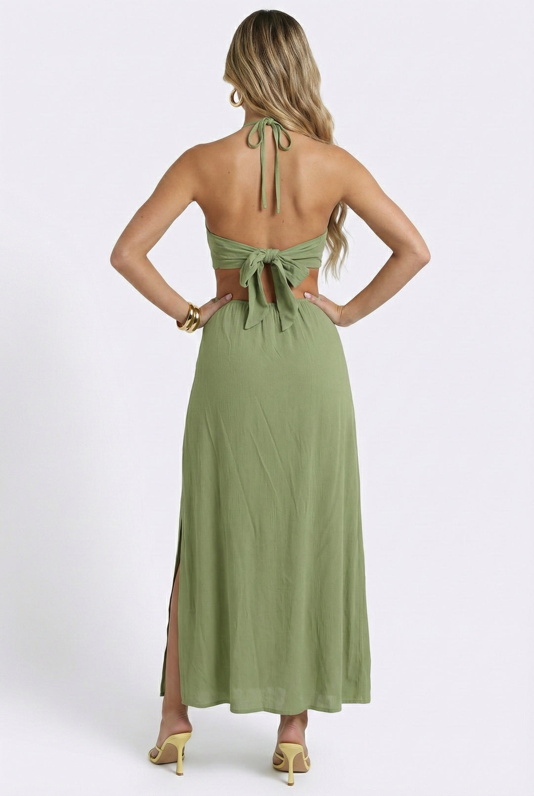 Weekend In Napa Halter Maxi Dress