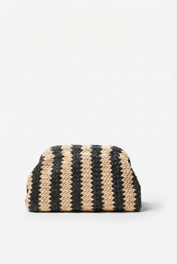 Cabana Days Striped Woven Pouch