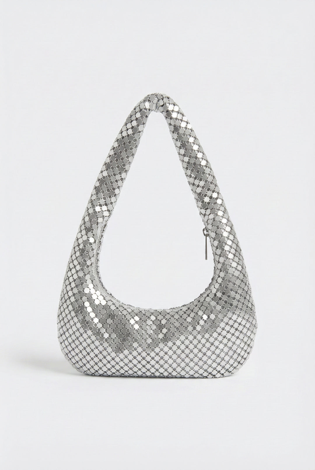 Silver Mesh Shoulder Bag