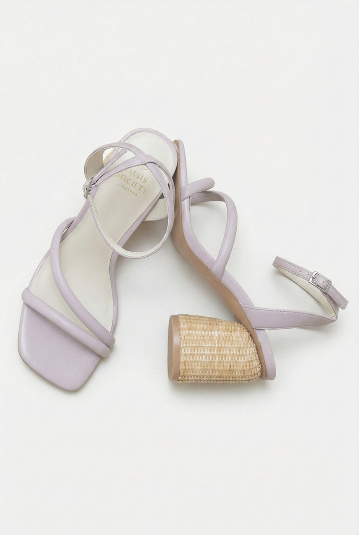 Alaia Strappy Raffia Heeled Sandal