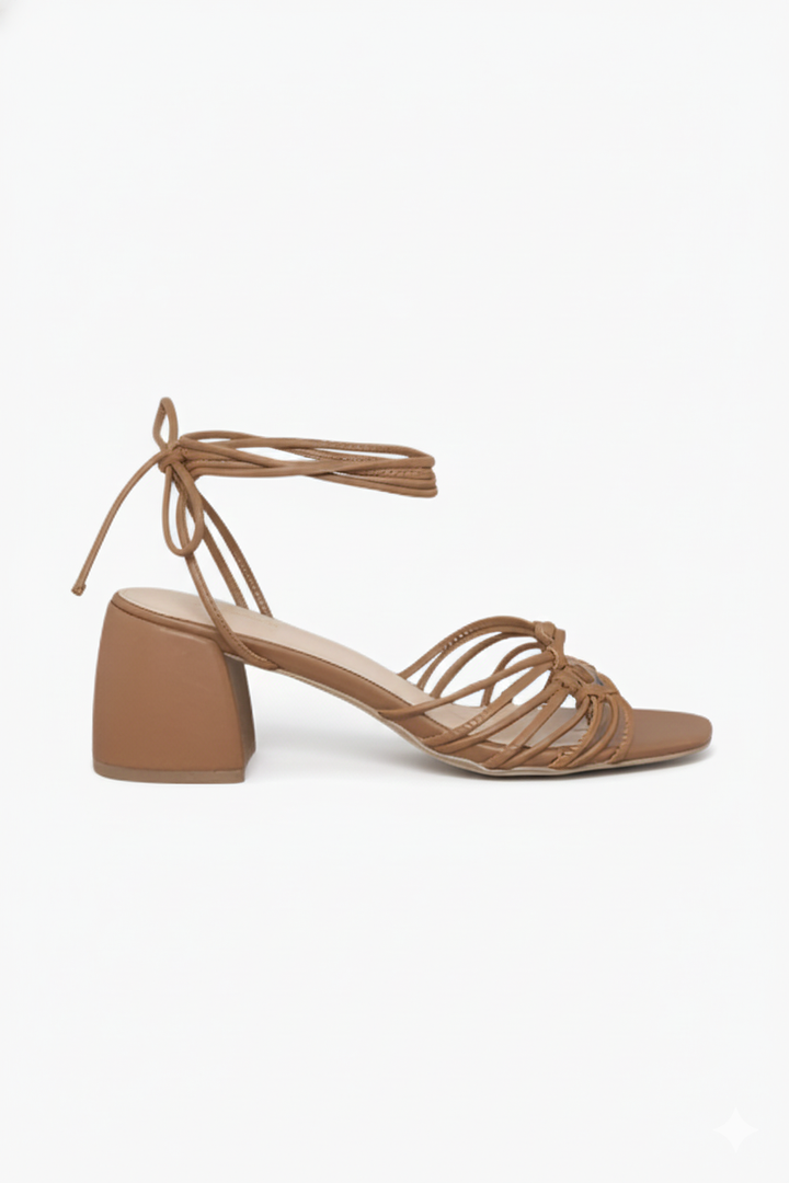 Celia Strappy Lace Up Heeled Sandal
