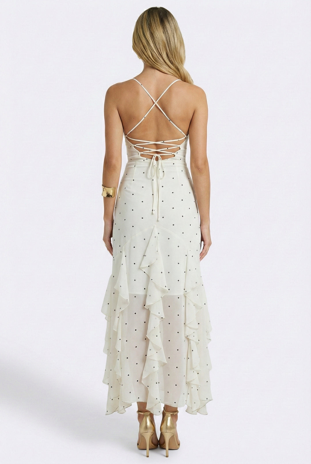 Noir et Blanc Romance Maxi Dress