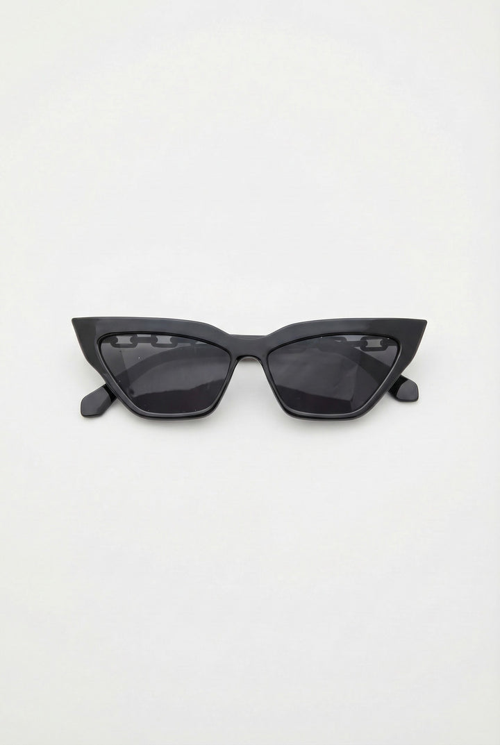 Retro Vibe Cat Eye Chain Link Sunglasses