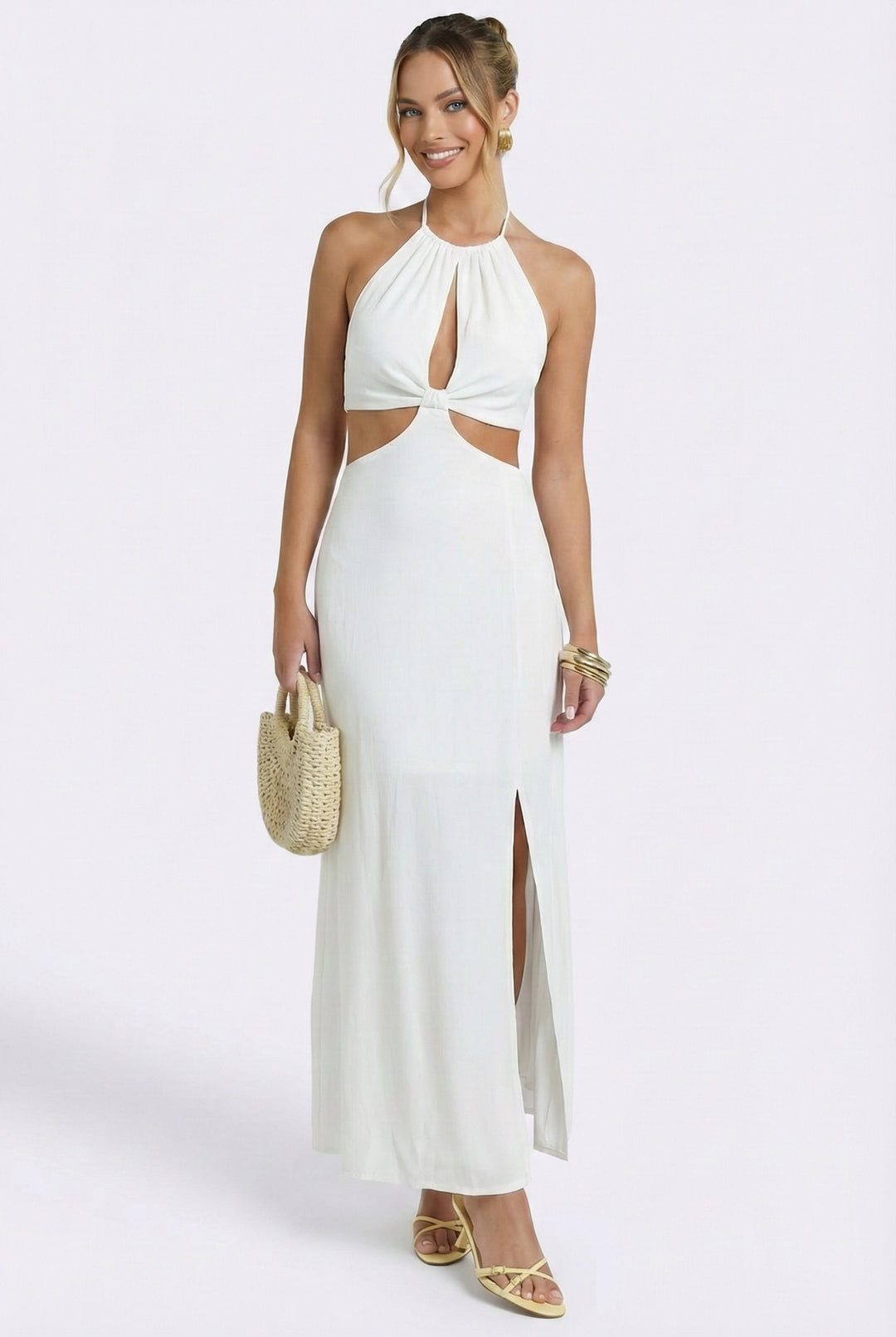 Weekend In Napa Halter Maxi Dress