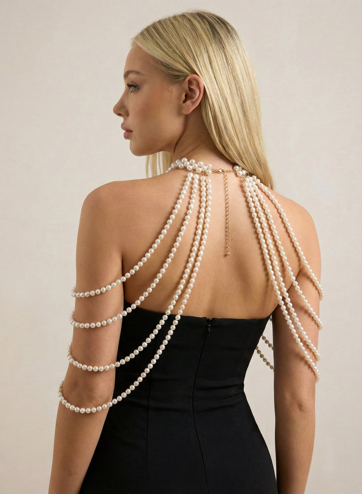 Pearl Reverie Shoulder Drape Necklace