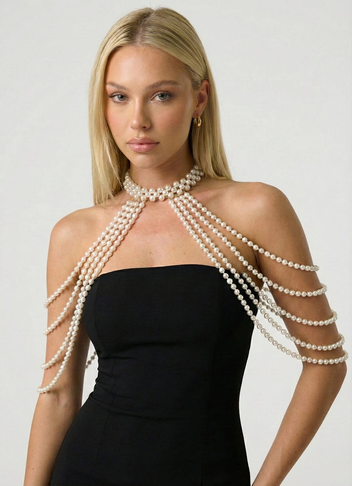 Pearl Reverie Shoulder Drape Necklace
