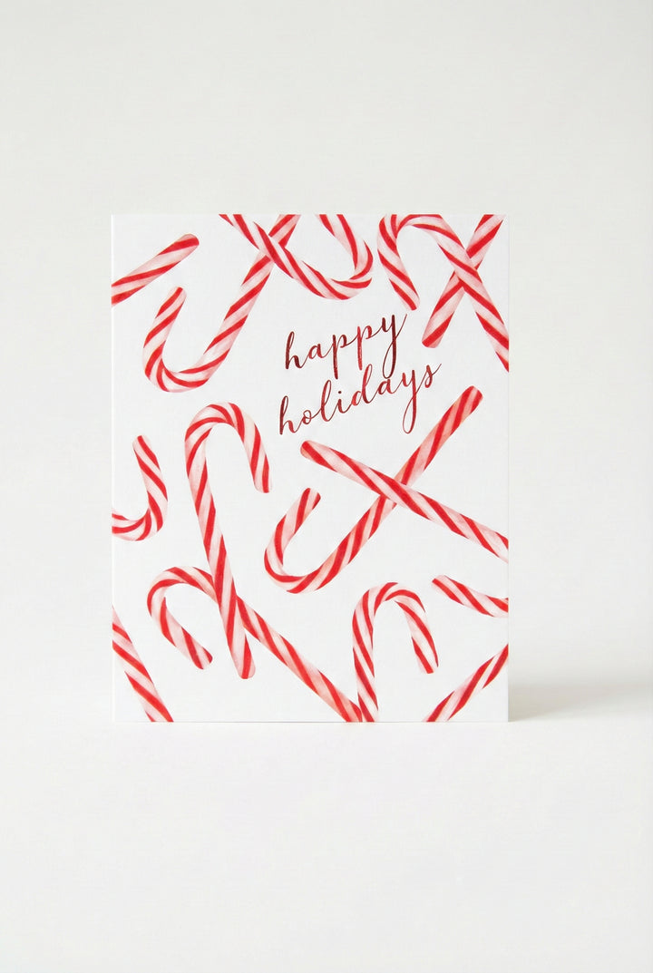 Candy Canes Greetings Card