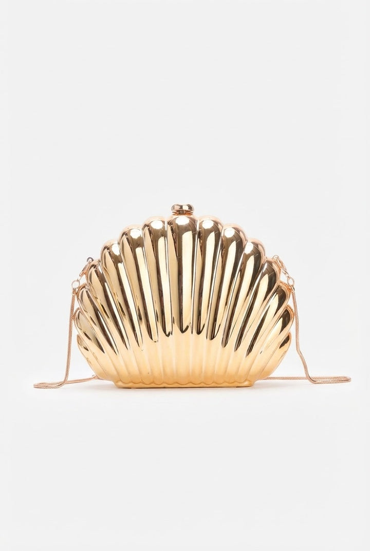 Gold Coast Shell Crossbody Clutch