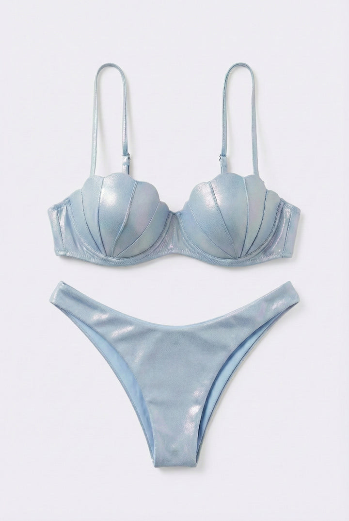 Shiny Mermaid Seashell Bikini