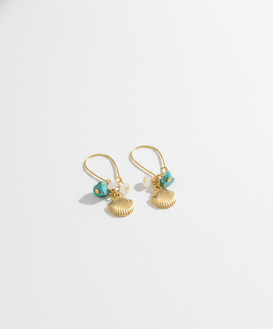 Tidepool Treasure Shell Drop Earrings