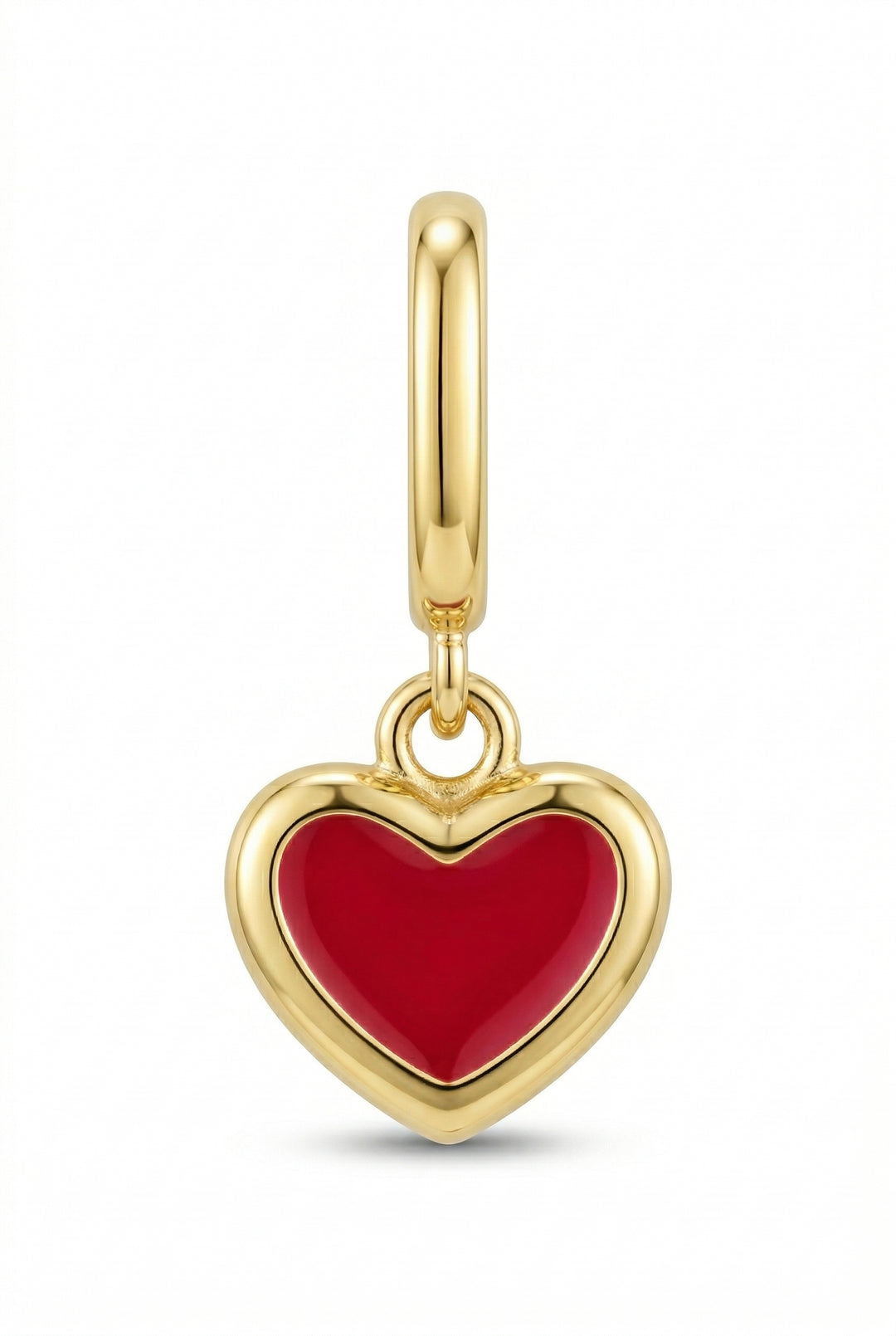 Red Hot Love Heart Charm