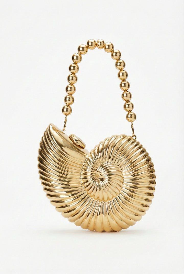 Gilded Nautilus Shell Clutch