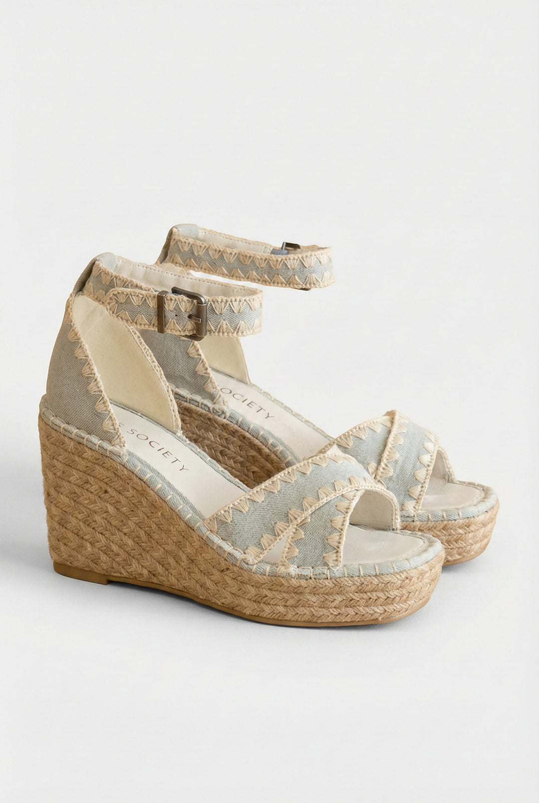 Saddler Raffia Wedge Sandal
